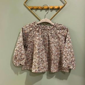 Baby girl’s Bonpoint, floral blouse. Size 12m.